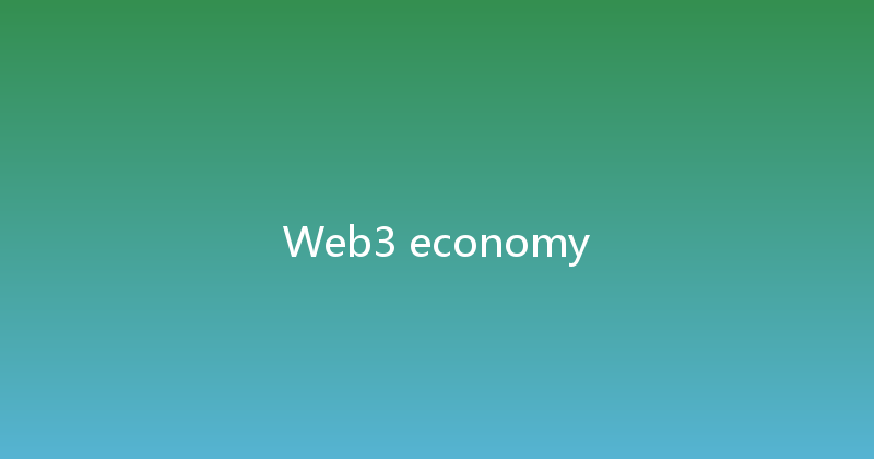 Web3 economy 