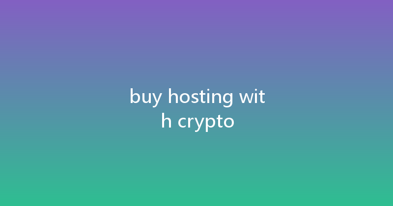 buy hosting with crypto 