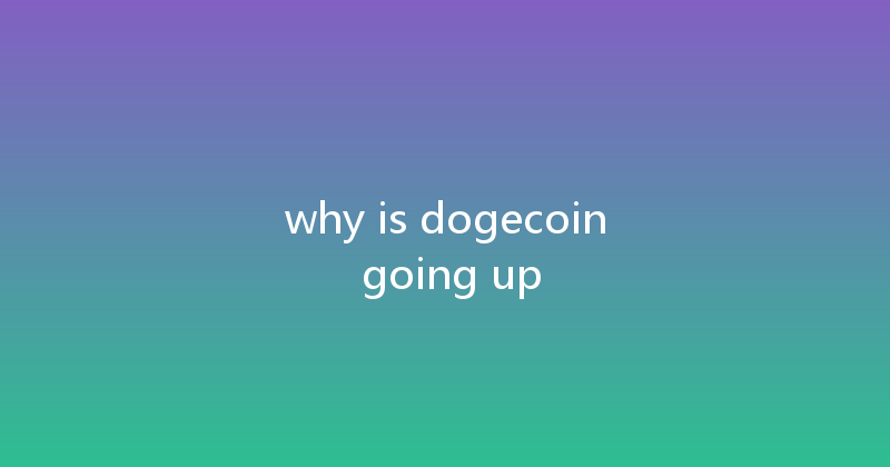 why is dogecoin going up 